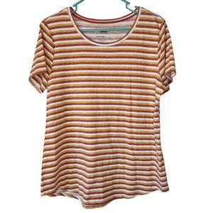 3/$20 Sonoma Red and White Striped Short Sleeve Tee